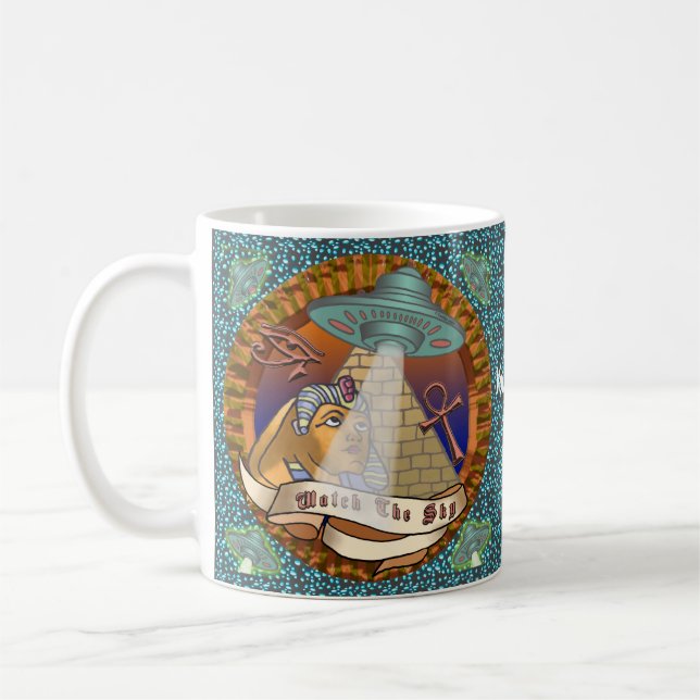 Pyramider Utomjording Rymdskepp Kaffemugg (Vänster)