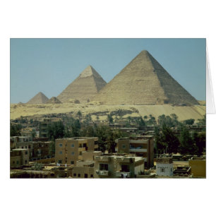 Pyramiderna av Giza, c.2589-30 BC, gammalt Hälsningskort