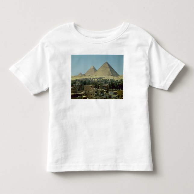 Pyramiderna av Giza, c.2589-30 BC, gammalt Tee (Framsida)