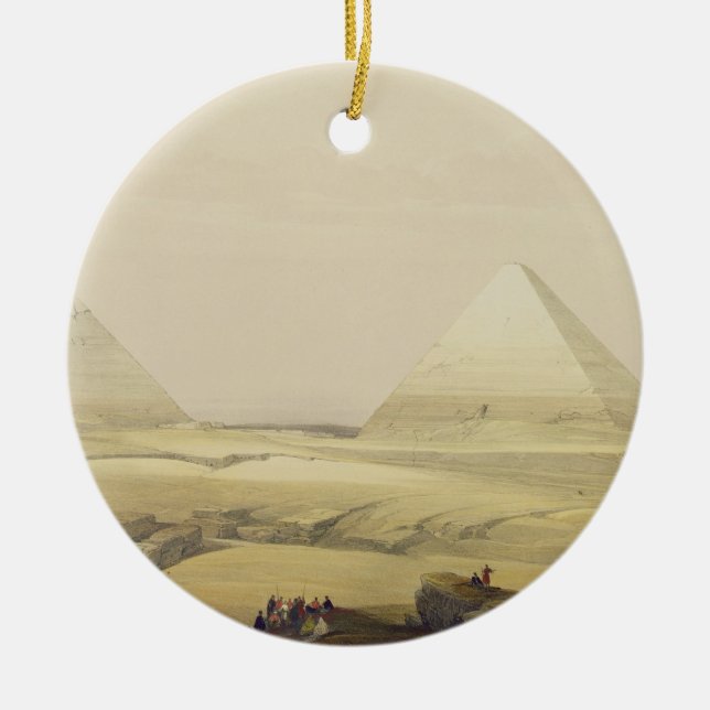 Pyramiderna av Giza, från "egypten och Nubia", Julgransprydnad Keramik (Framsidan)