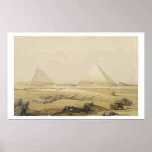 Pyramiderna av Giza, från "egypten och Nubia", Poster