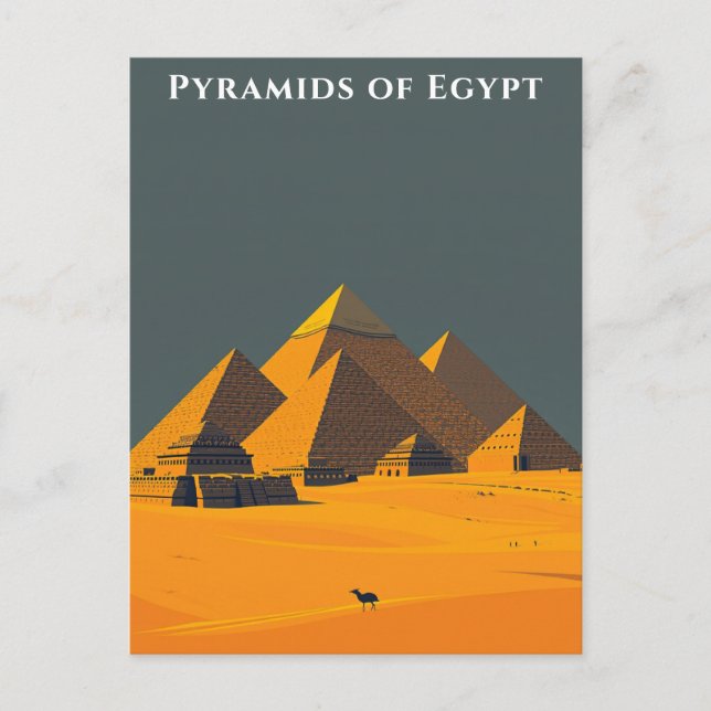Pyramiderna i Egypten Resa Forntida Underverk Vykort (Framsida)