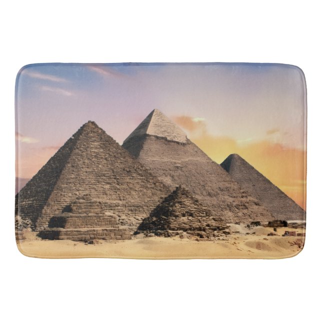 pyramiderna i giza Forntida Egypten Ökenlandskap Badrumsmatta (Framsidan)