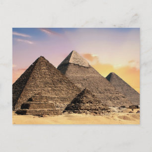 pyramiderna i giza Forntida Egypten Ökenlandskap Vykort