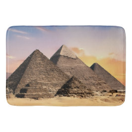 Pyramiderna i Giza Resa Egypten Foto Badrumsmatta