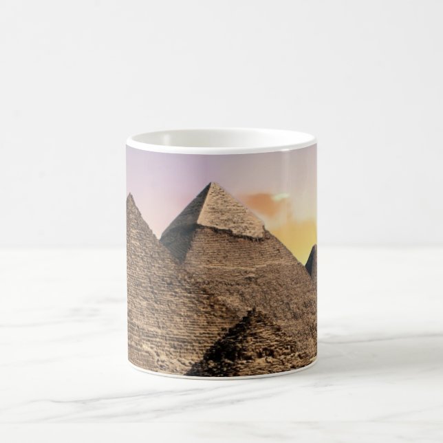 Pyramiderna på Gizaresan Egypten Foto Kaffemugg (Center)