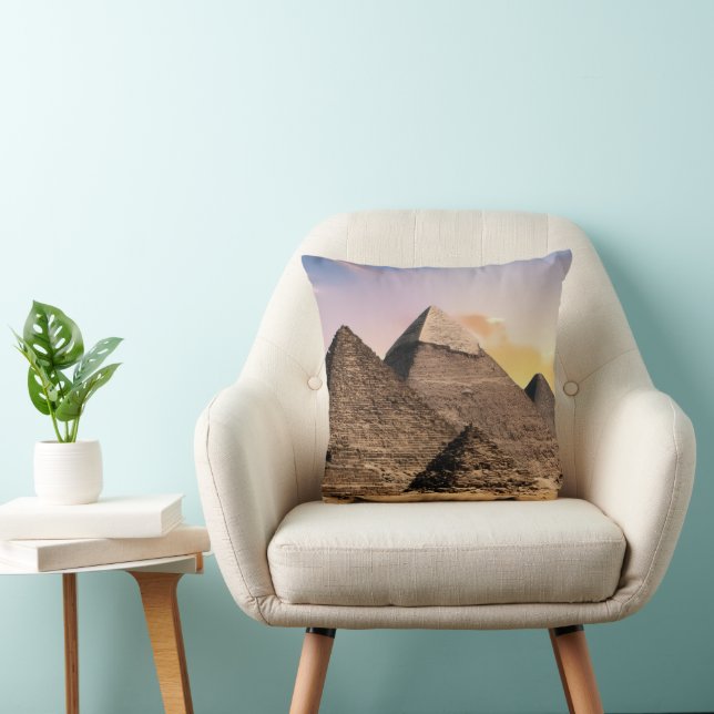 Pyramiderna på Gizaresan Egypten Foto Kudde (Stol)