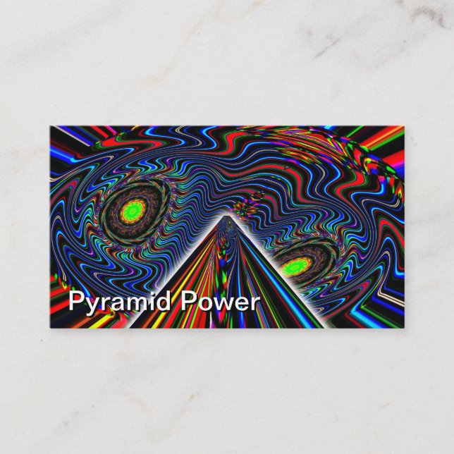 Pyramidkraft (du kan ändra orden) visitkort (Framsida)
