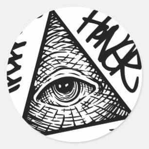 Pyramidöga Runt Klistermärke