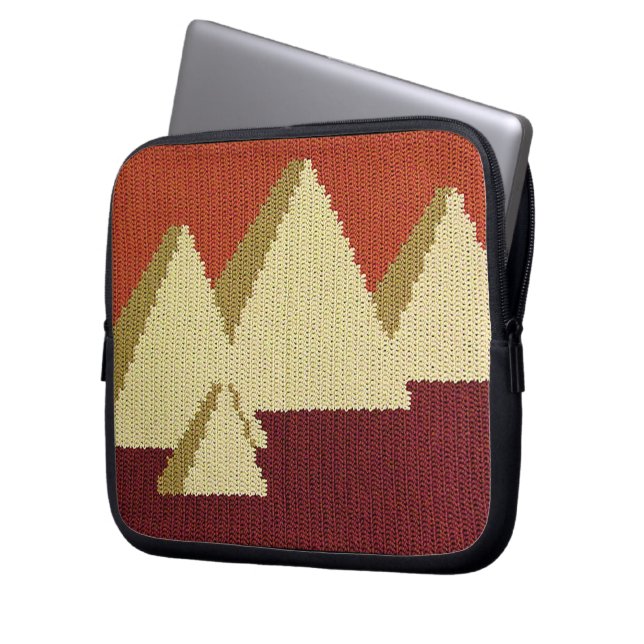 Pyramids Artisan Crochet Print Electronics Bag Laptop Fodral (Framsidan Vänster)