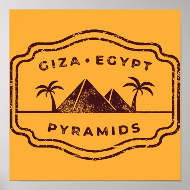 Pyramids Giza Egypten Poster (Framsidan)