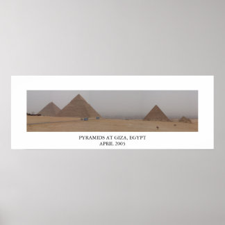 Pyramids i Giza, Egypten Poster