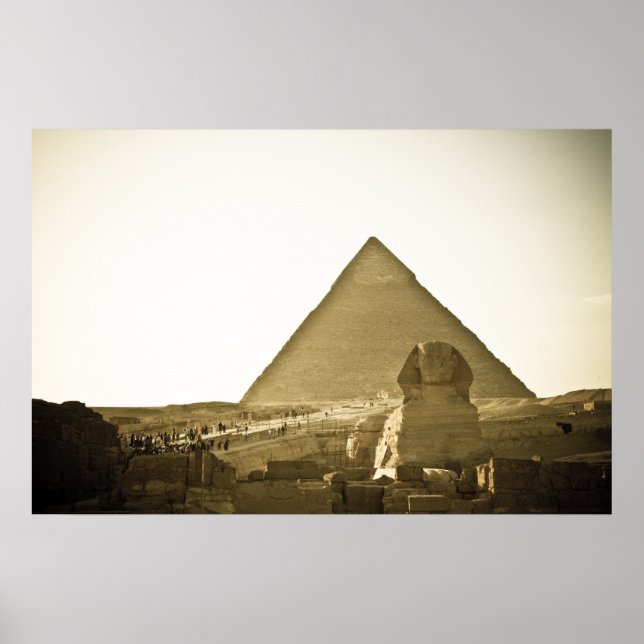 Pyramids i Giza i Kairo, Egypten Poster (Framsidan)
