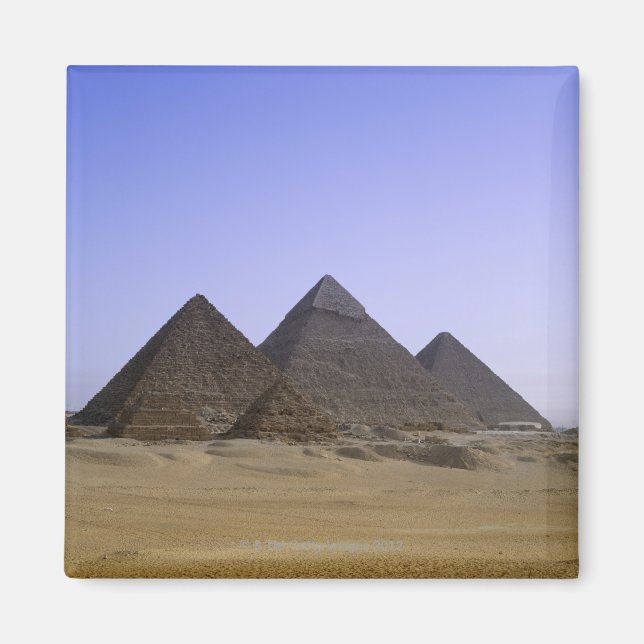 Pyramids i öknen Kairo, Egypten Magnet (Framsidan)