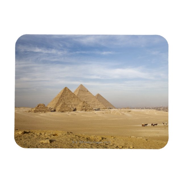 Pyramids Kairo, Egypten Magnet (Horisontell)