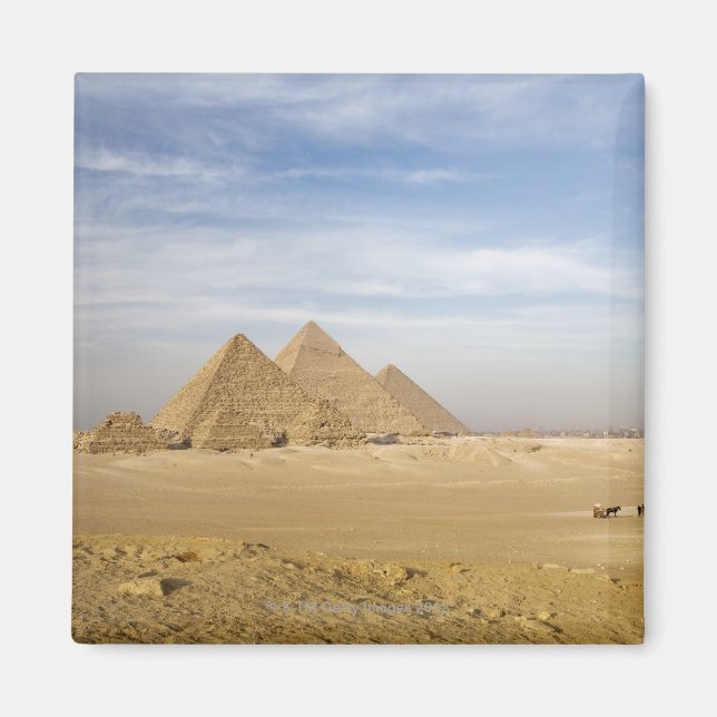 Pyramids Kairo, Egypten Magnet (Framsidan)