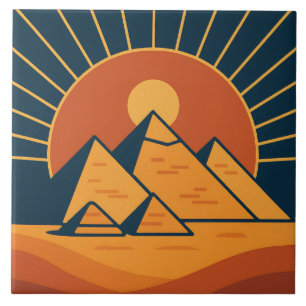Pyramids Majestic Ceramic Tile Art Kakelplatta