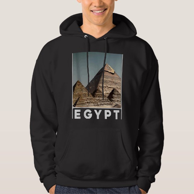 Pyramids of Giza Cairo Egypten Hoodie (Framsida)