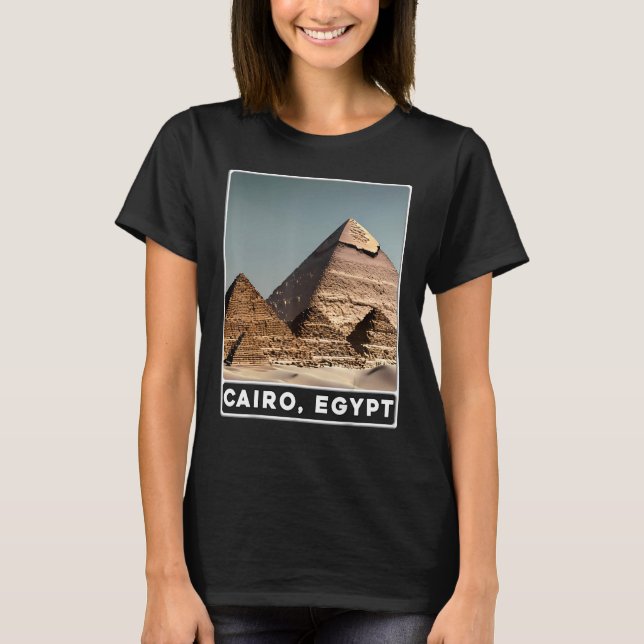 Pyramids of Giza Cairo Egypten Souvenir T Shirt (Framsida)