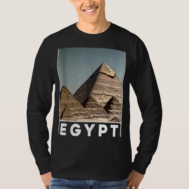 Pyramids of Giza Cairo Egypten T Shirt (Framsida)