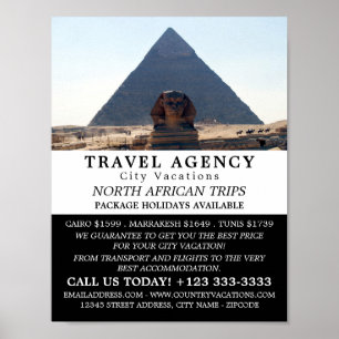Pyramids of Giza, Kairo, Egypten, resebyrå Poster