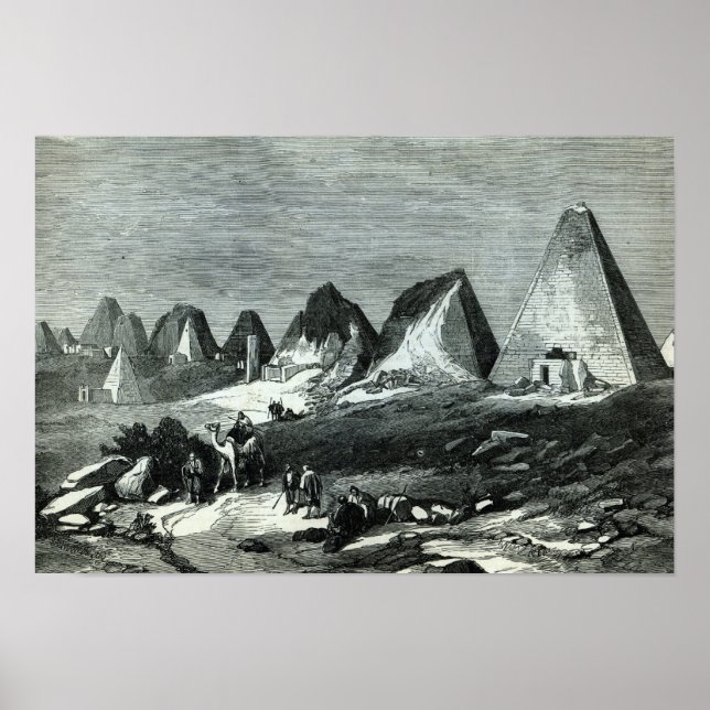 Pyramids of Meroe, på Nilen Poster (Framsidan)