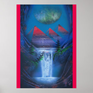 Pyramids of the past painting print poster