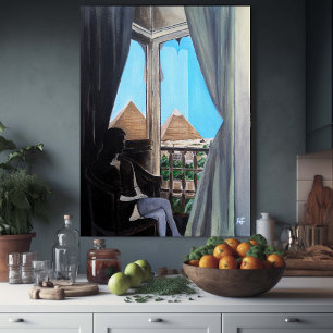 Pyramisa Hotell Målning av Alfred Fox Canvastryck