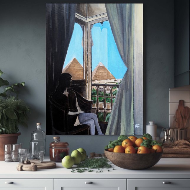 Pyramisa Hotell Målning av Alfred Fox Canvastryck (Skapare uppladdad)