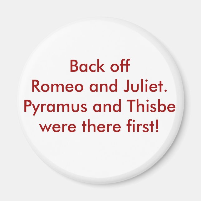 Pyramus och Thisbe Magnet (Framsidan)
