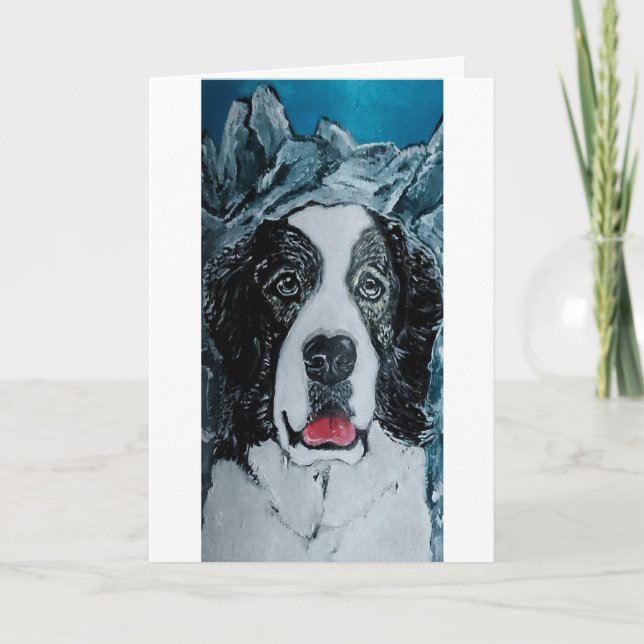 Pyrenean Mastiff Painting av Alfred Fox Kort (Framsida)