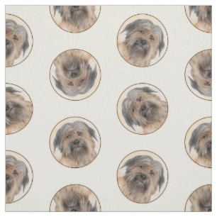 Pyrenean Shepherd Painting Long-Haird Fawn Hund Ar Tyg