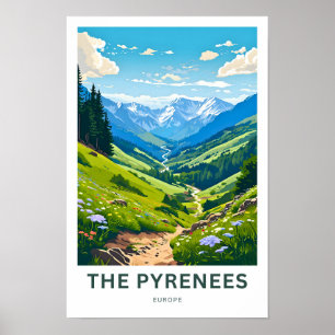 Pyrenéerna Europe Travel Print Poster