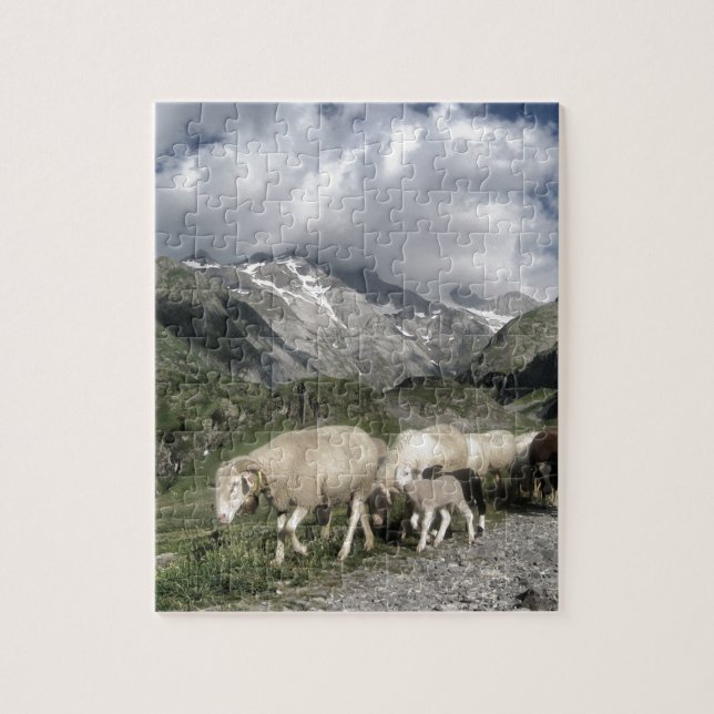 Pyrenéernas landskap pussel (Vertikal)