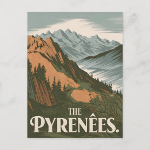 Pyrenéernas vintage vykort
