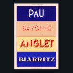 Pyrénées-Atlantiques Nouvelle Aquitaine Art Deco P Poster<br><div class="desc">Nouvelle Aquitaine poster stil design. I chic Poster Art Deco att man utformar idrottens berömd ställe från Frankrikets södra Väster, perfekt för dem som vill visa upp sin kärlek för denna region. Från t-shirts till homewares och accessoarer finns det något för alla - så varför inte behandla dig i dag...</div>