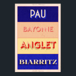 Pyrénées-Atlantiques Nouvelle Aquitaine Art Deco P Poster<br><div class="desc">Nouvelle Aquitaine poster stil design. I chic Poster Art Deco att man utformar idrottens berömd ställe från Frankrikets södra Väster, perfekt för dem som vill visa upp sin kärlek för denna region. Från t-shirts till homewares och accessoarer finns det något för alla - så varför inte behandla dig i dag...</div>