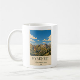 Pyrénées France – Alpines Illustrated Landscape Kaffemugg