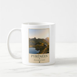 Pyrénées France – Lake Illustrated Landscape Kaffemugg