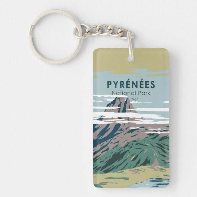 Pyrenées nationalpark Frankrike Vintage (Framsidan)
