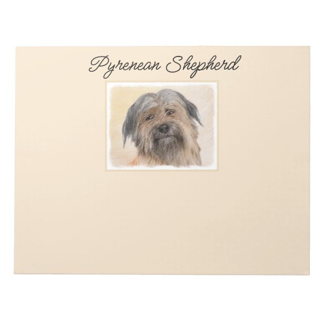 Pyrenémålarfärg - Cute Original Hund Art Anteckningsblock (Framsida)