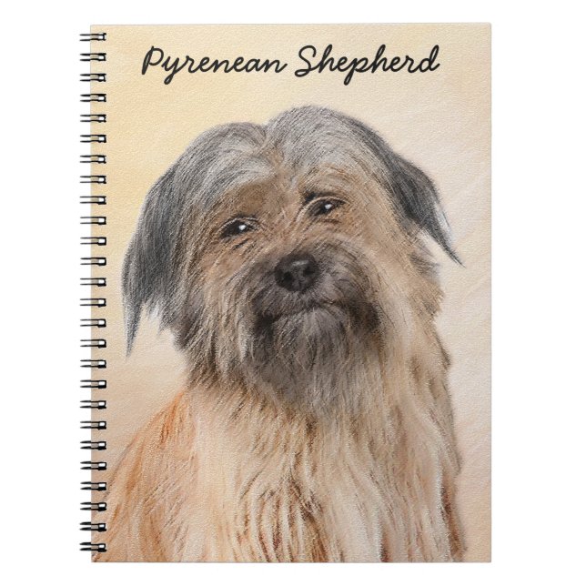 Pyrenémålarfärg - Cute Original Hund Art Anteckningsbok (Framsidan)