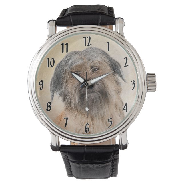 Pyrenémålarfärg - Cute Original Hund Art Armbandsur (Framsida)