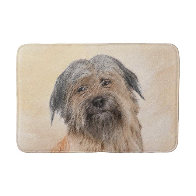 Pyrenémålarfärg - Cute Original Hund Art Badrumsmatta (Framsidan)