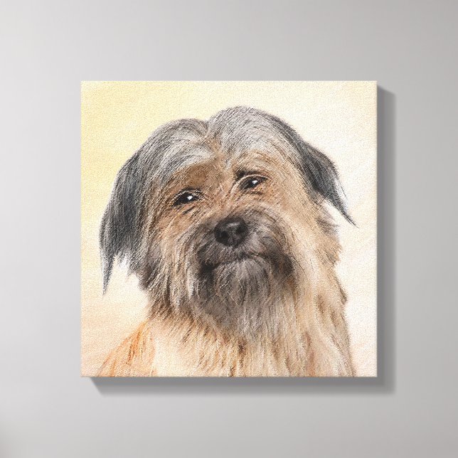 Pyrenémålarfärg - Cute Original Hund Art Canvastryck (Framsida)