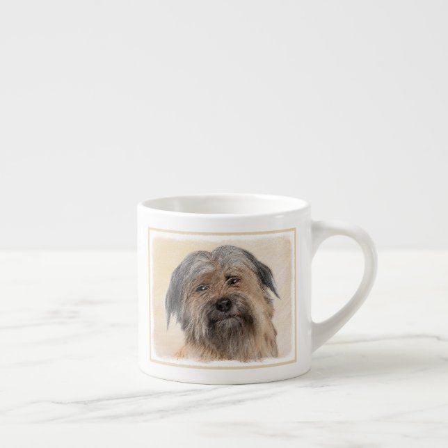 Pyrenémålarfärg - Cute Original Hund Art Espressomugg (Höger)