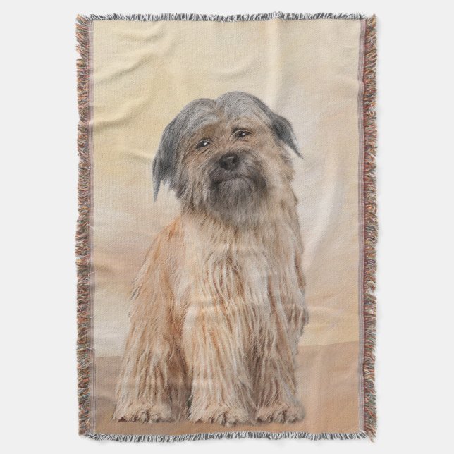 Pyrenémålarfärg - Cute Original Hund Art Filt (Framsidan Vertikal)