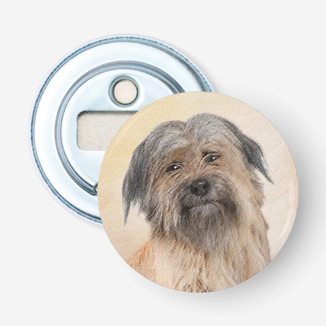 Pyrenémålarfärg - Cute Original Hund Art Flasköppnare (Framsidan)