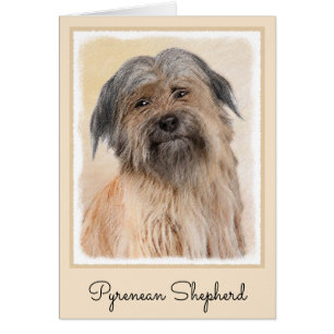 Pyrenémålarfärg - Cute Original Hund Art Hälsningskort