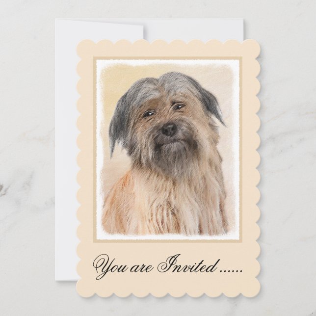 Pyrenémålarfärg - Cute Original Hund Art Inbjudningar (Framsida)